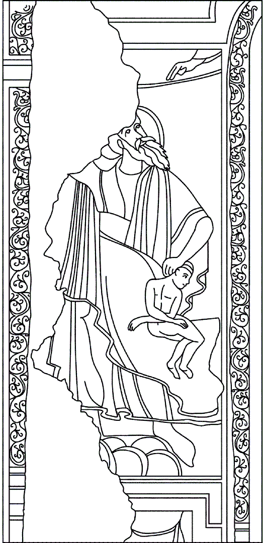 Colora l'illustrazione di Abramo | Battistero di Concordia Sagittaria - ARTing