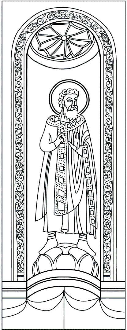 Colora l'illustrazione del Santo Anonimo | Battistero di Concordia Sagittaria - ARTing