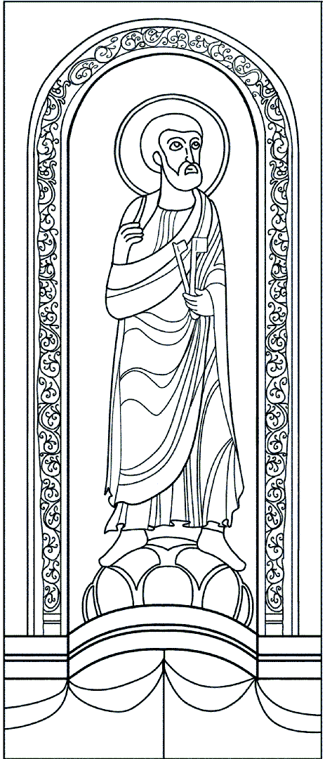 Colora l'illustrazione di San Pietro | Battistero di Concordia Sagittaria - ARTing