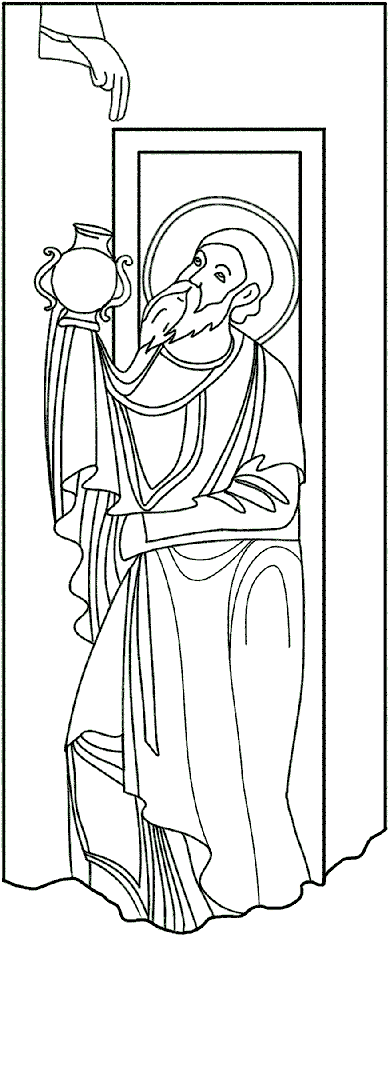 Colora l'illustrazione di Melchisedech | Battistero di Concordia Sagittaria - ARTing