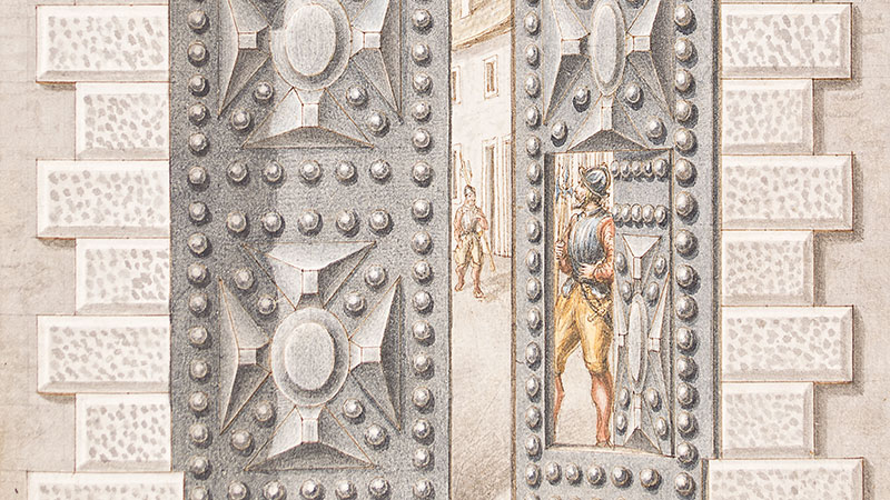 Manoscritto - Porta seconda d’ingresso nel Castello
