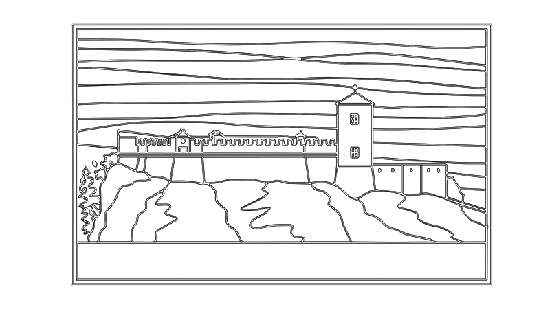 Manoscritto - Prospetto lineare del castello - ARTing