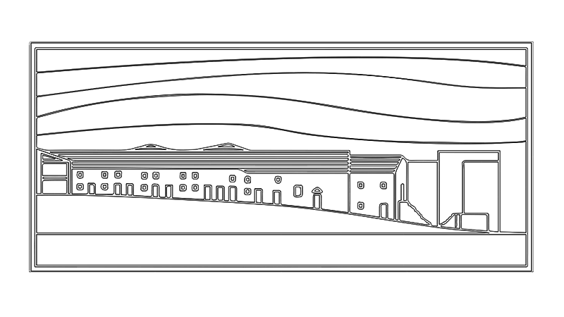 Manoscritto - Spaccato della parte interna del Castello - ARTing