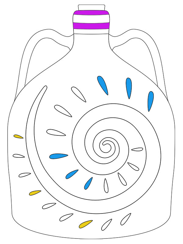 Flask Shaped Jar - COLORing