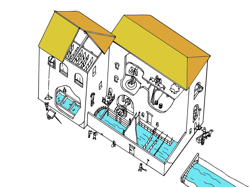 L'opificio delle acque e l'uso produttivo dell'acqua. The Opificio delle Acque and productive use of water. - COLORing