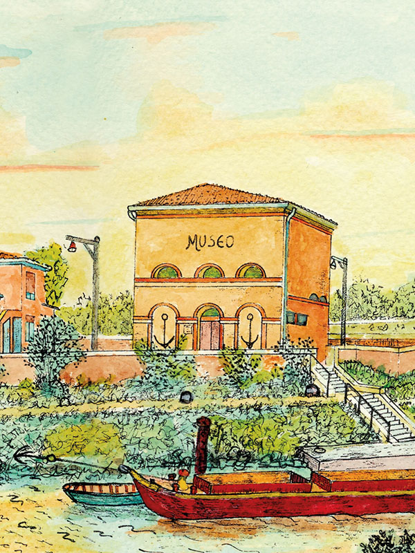 Il porto fluviale dell'Ortazzo - Battaglia Terme (1998). | The Water We Want